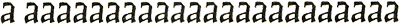 Fellowship typeface letter 'a'