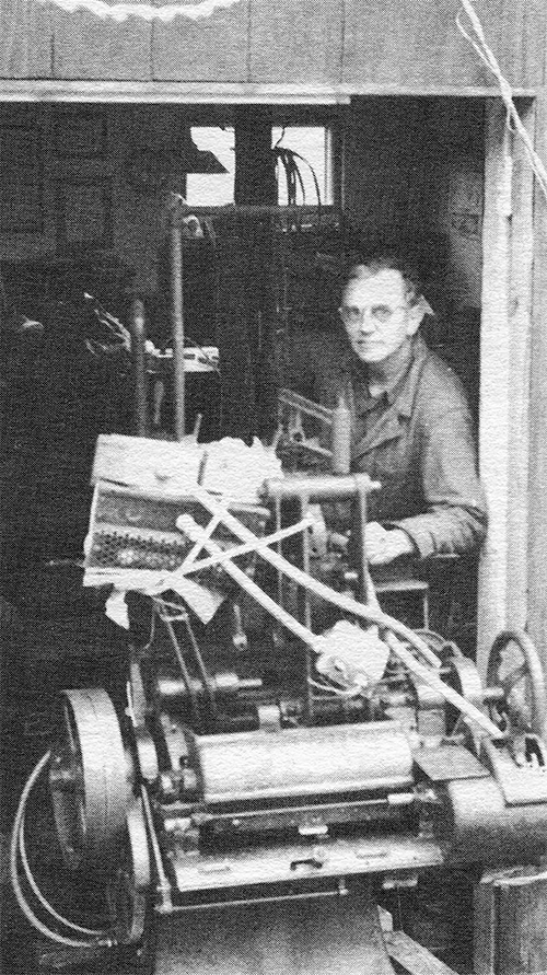 Jim Walczak standing near a caster