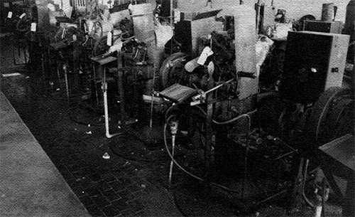 Photograph of a row of Pivotal casters