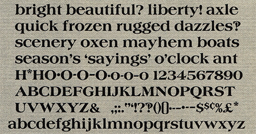 42-point Americana Extra Bold Specimen